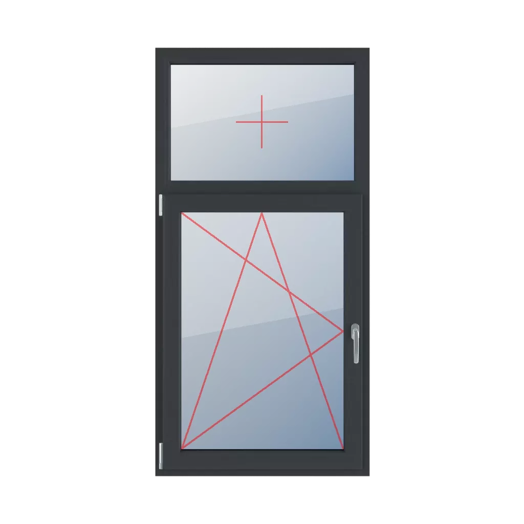 Festverglasung im Rahmen, links dreh- und kippbar fenster fenstertypen zweifluegelige-tueren asymmetrische-vertikale-teilung-30-70  