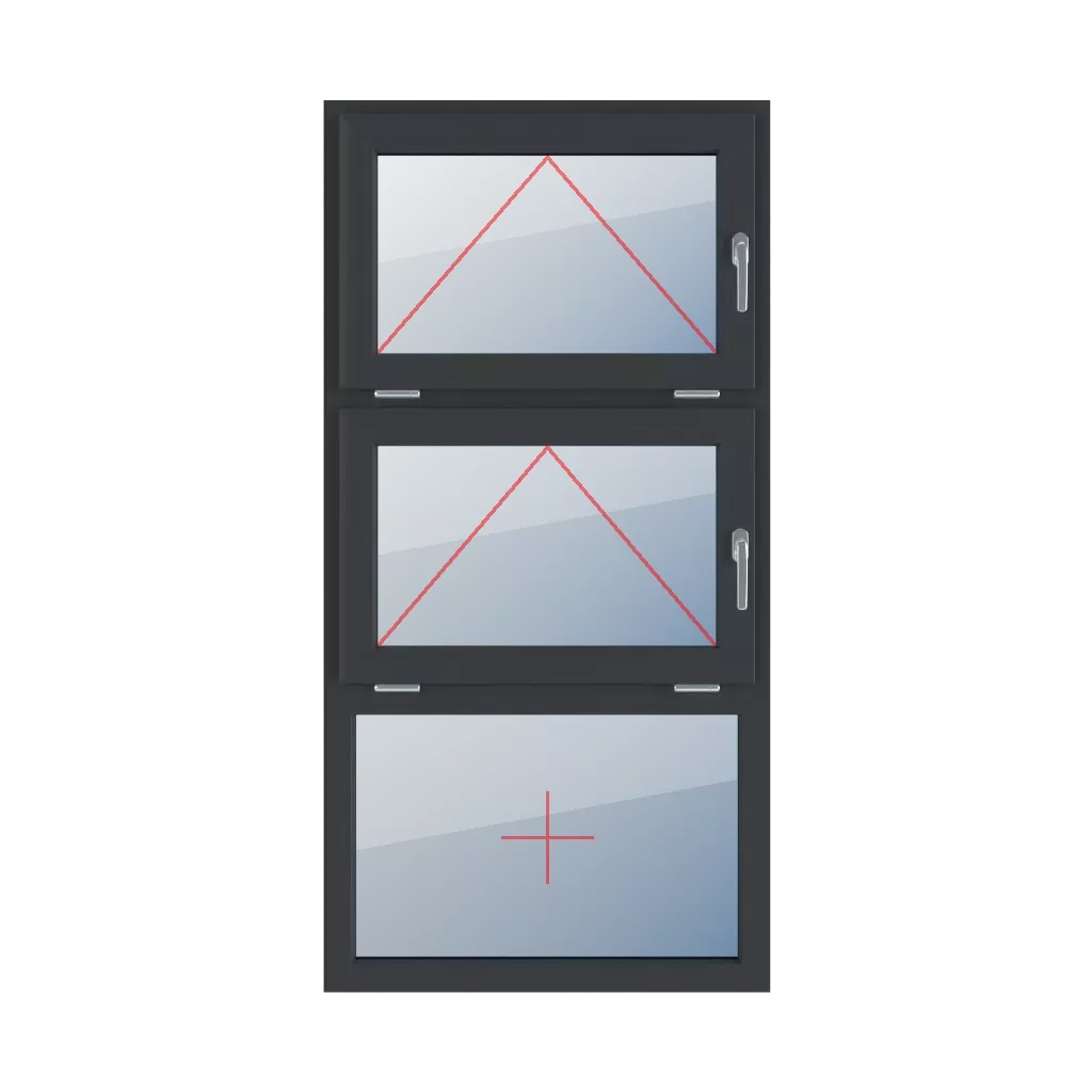 Mit Griff rechts angeschlagen, mit Griff rechts angeschlagen, Festverglasung im Rahmen fenster fenstertypen dreifluegelige-fenster symmetrische-vertikale-teilung-33-33-33 mit-griff-rechts-angeschlagen-mit-griff-rechts-angeschlagen-festverglasung-im-rahmen 