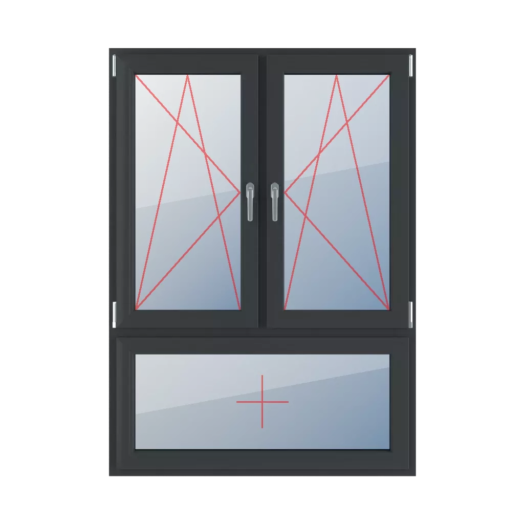 Dreh-Kipp links, Dreh-Kipp rechts, Festverglasung im Flügel fenster fenstertypen dreifluegelige-fenster asymmetrische-vertikale-teilung-70-30 dreh-kipp-links-dreh-kipp-rechts-festverglasung-im-fluegel 