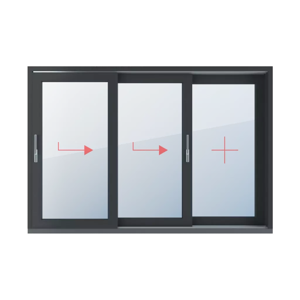 Rechts verschiebbar, Festverglasung fenster fenstertypen hst-hebe-schiebe-terrassentueren dreifluegelige-fenster rechts-verschiebbar-festverglasung 