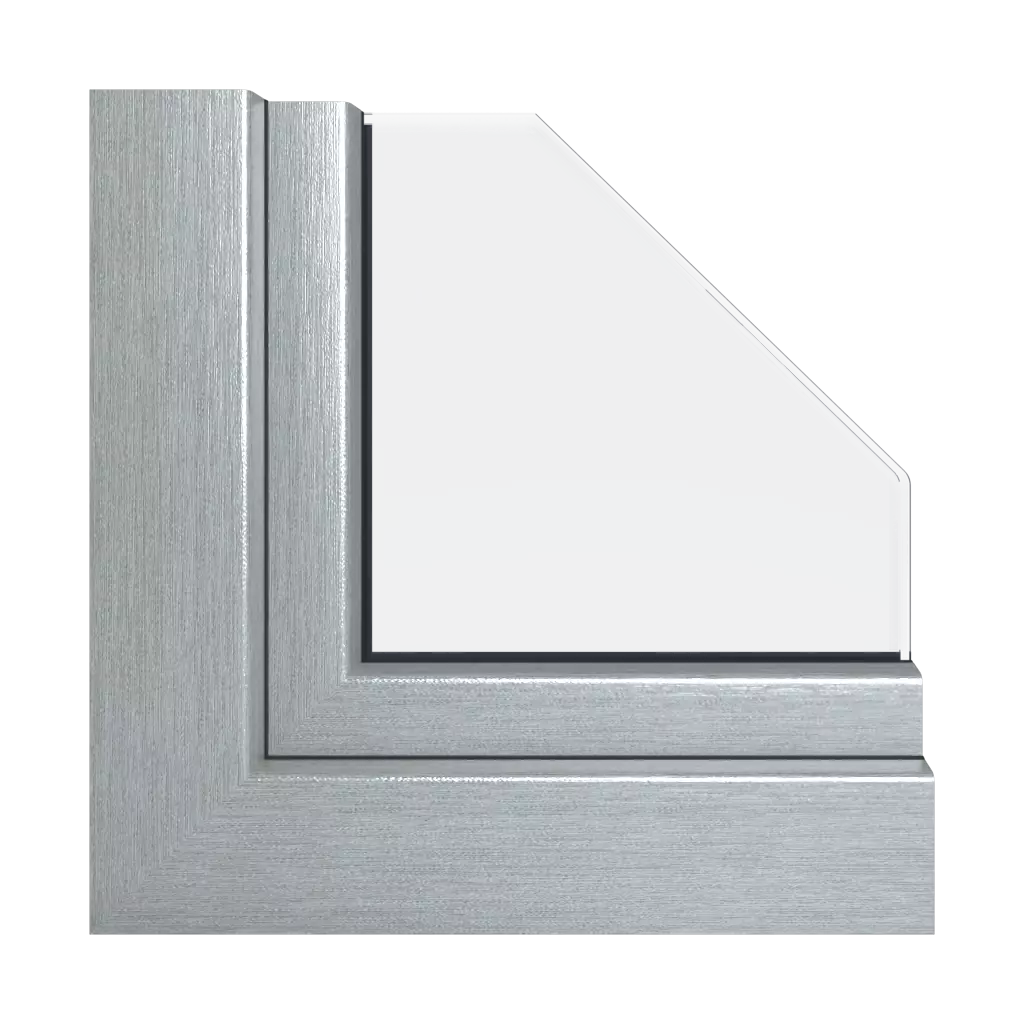 Silber gebürstetes Aluminium fenster fensterfarbe veka-farben   