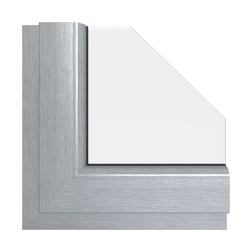 Silber gebürstetes Aluminium fenster fensterfarbe veka-farben silber-gebuerstetes-aluminium interior
