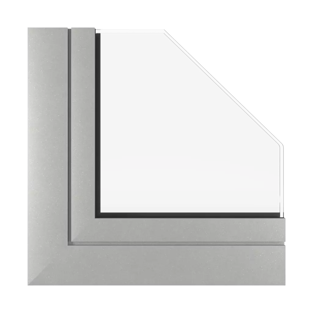 Silbernes Aluminium matt fenster fensterprofile aluprof mb-skyline