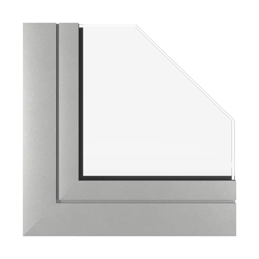 Silbernes Aluminium matt fenster fensterfarbe aluprof-farben