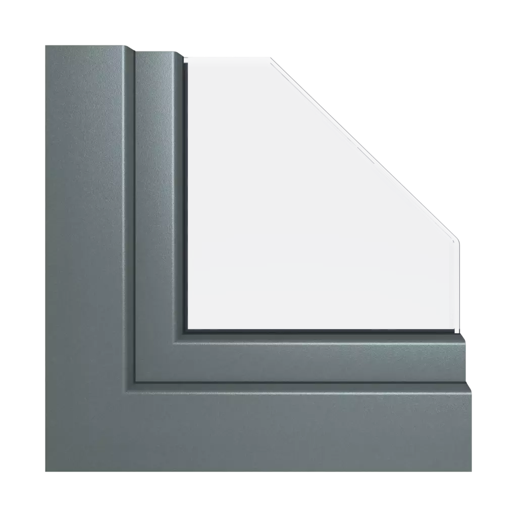 Aludec grauer Basalt fenster fensterprofile aluplast hst-85mm