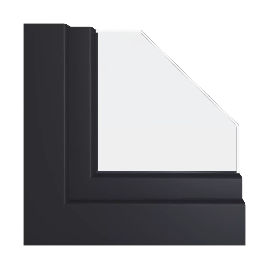 Jet Black Matt 18 fenster fensterprofile salamander bluevolution-82md