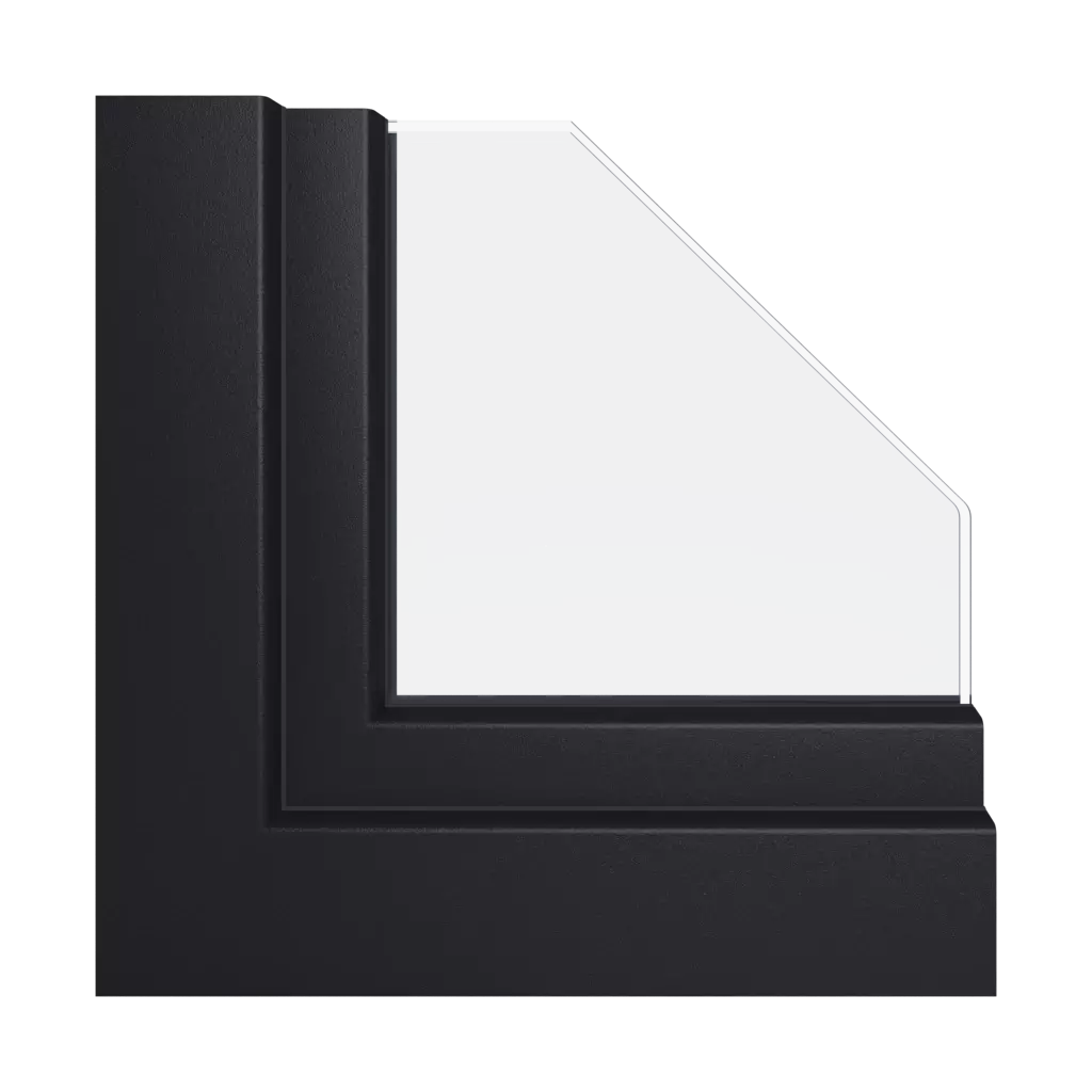 Grau schwarz glatt fenster fensterprofile schueco living-md