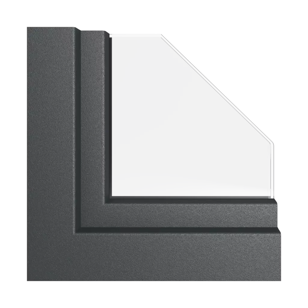 Schwarzgrau matt fenster fensterprofile koemmerling premidoor-76-hst