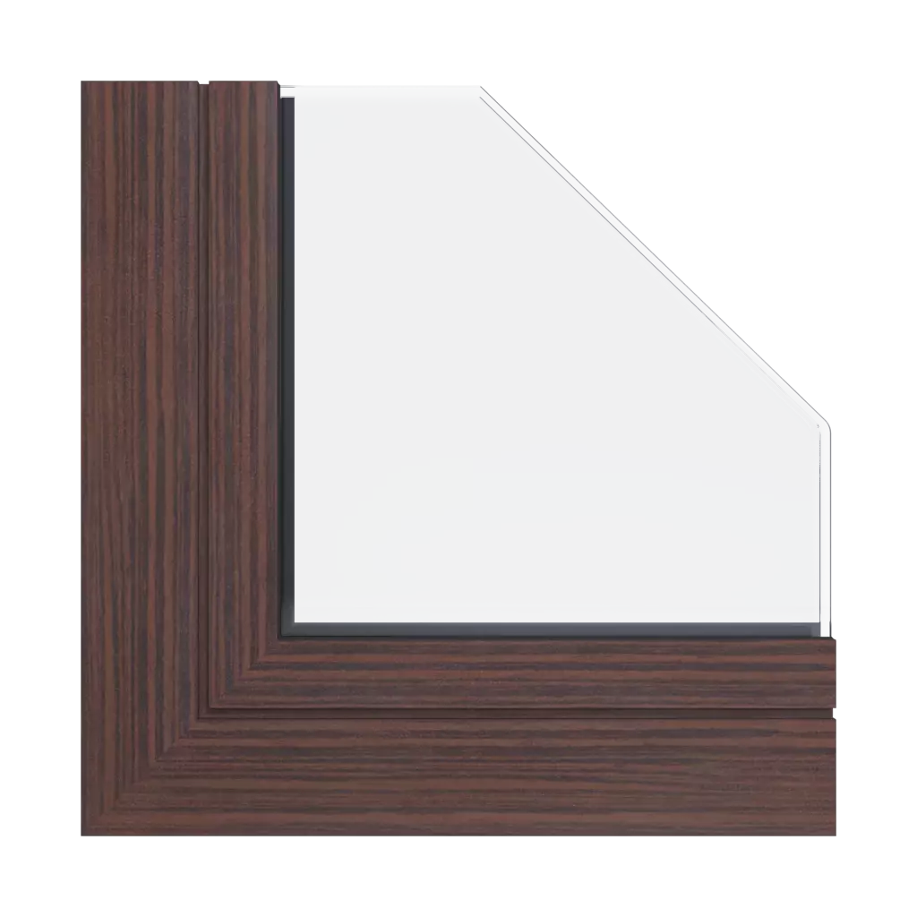 Dunkle Mahagoni-Holzoptik produkte aluminiumfenster    