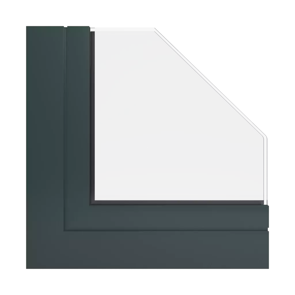 RAL 6012 Schwarzgrün fenster fensterprofile aliplast mc-glass