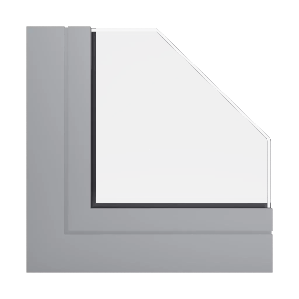 RAL 9006 Weißaluminium fenster fensterprofile ponzio pe96