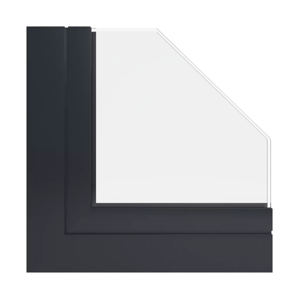 RAL 9011 Graphitschwarz fenster fensterprofile aliplast panorama