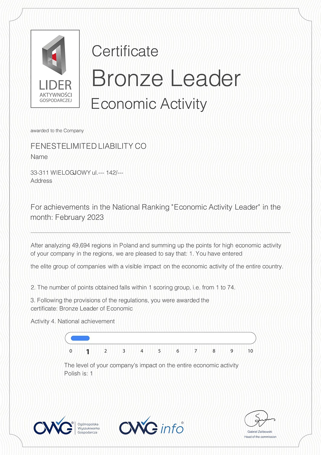 Bronze Leader of Economic Activity Februar 2023 auszeichnungen bronze-leader-of-economic-activity-februar-2023    