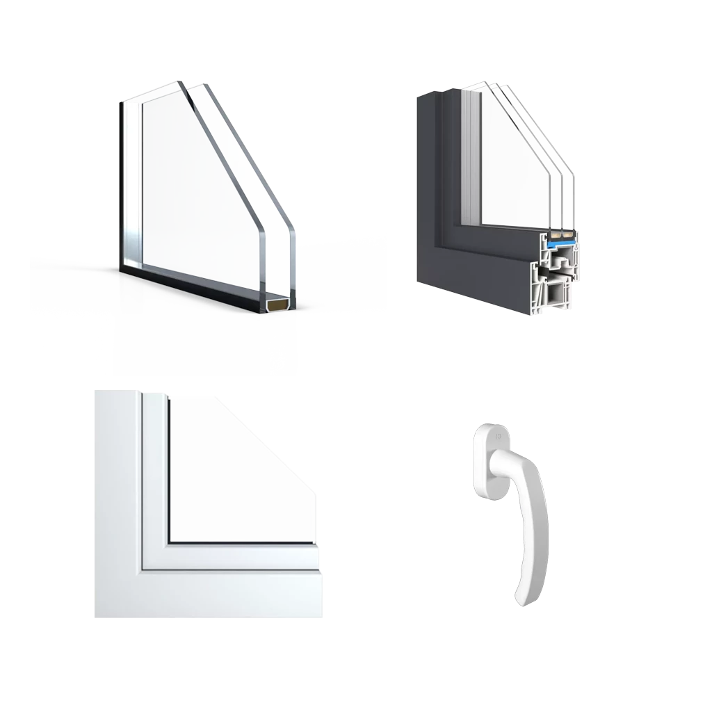 PVC Economy White fenster fensterprofile gealan linear